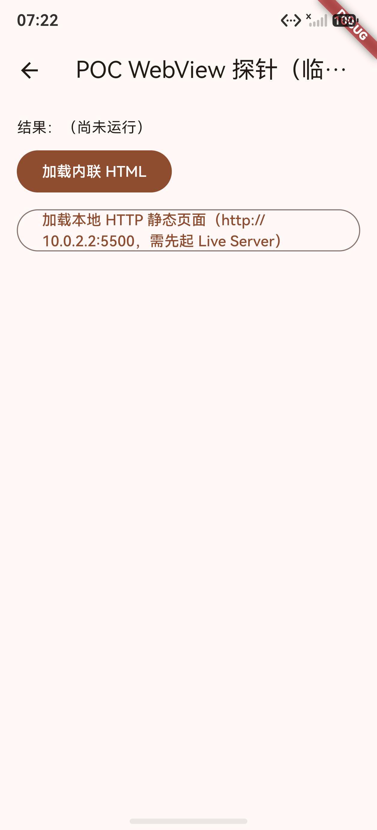 WebView 探针页正常渲染（点击加载前）